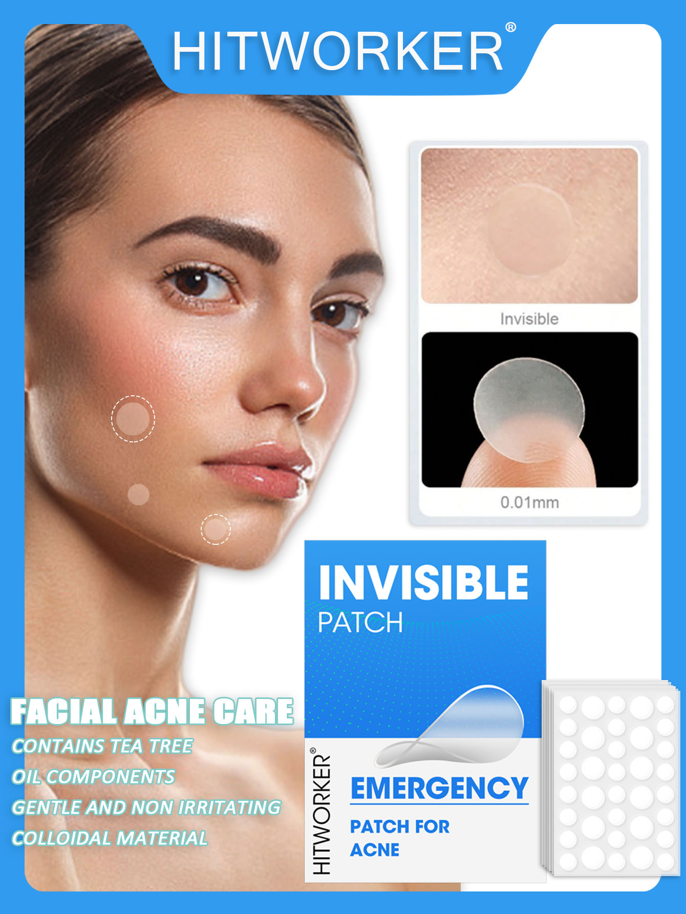 Skincare China - Parche hidrocoloide para el acné, esencia