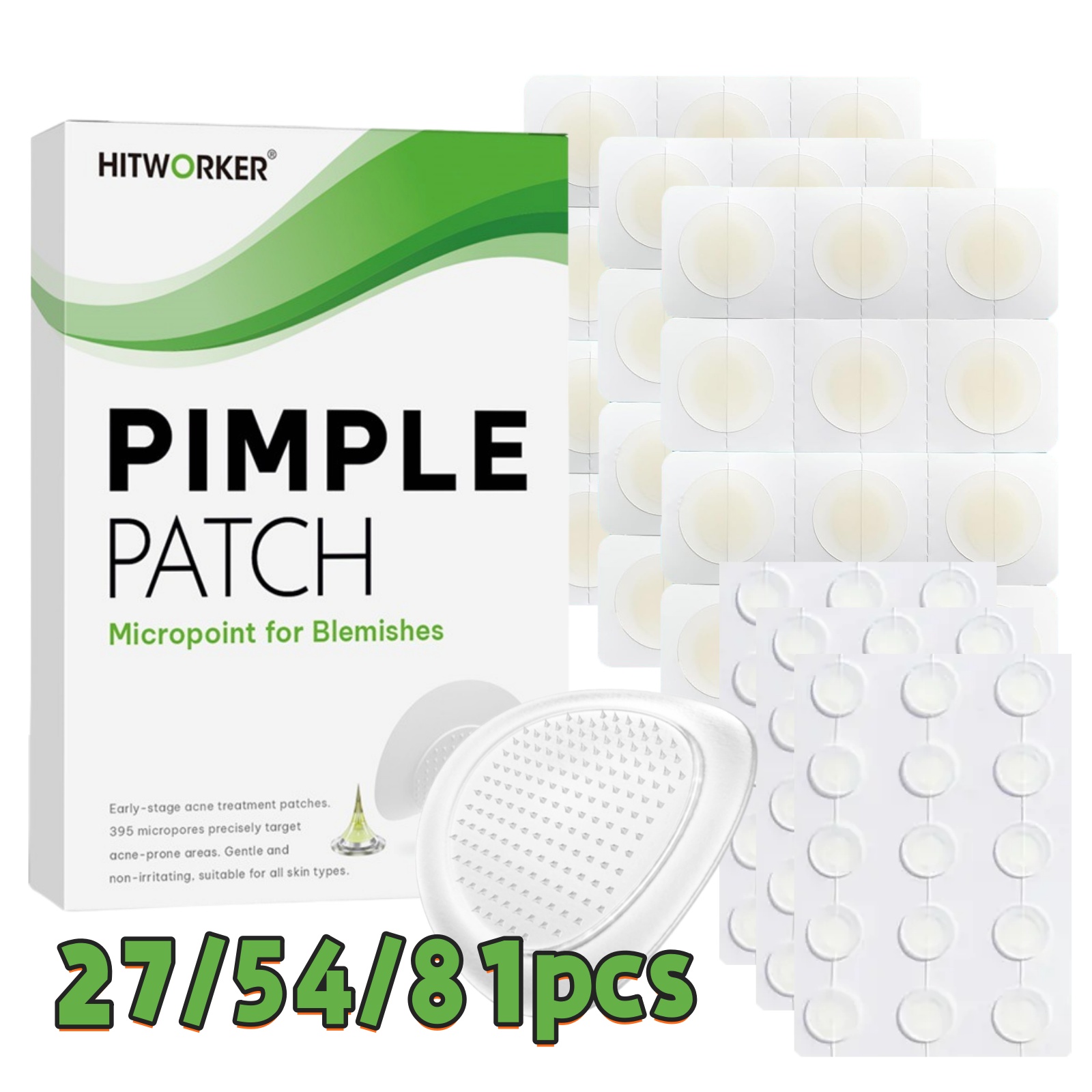 Face Oil - 27/54/81-Piece HITWORKER Parches para el acné
